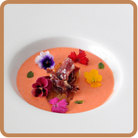 Salmorejo de frambuesas
