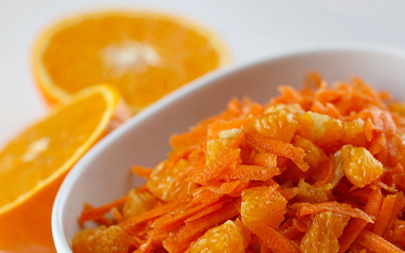 "Ensalada de naranja y zanahoria" Food morning