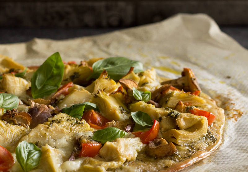 Pizza vegetariana del blog "Because" para la final del Mundial de fútbol