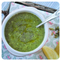 Crema de brócoli y espinacas al limón, receta del blog L'exquisit para el top5 de recetags