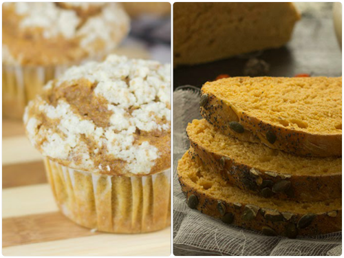 Muffins de calabaza de Objetivo: cake perfecto y Pan de calabaza de 2 mandarinas en mi cocina