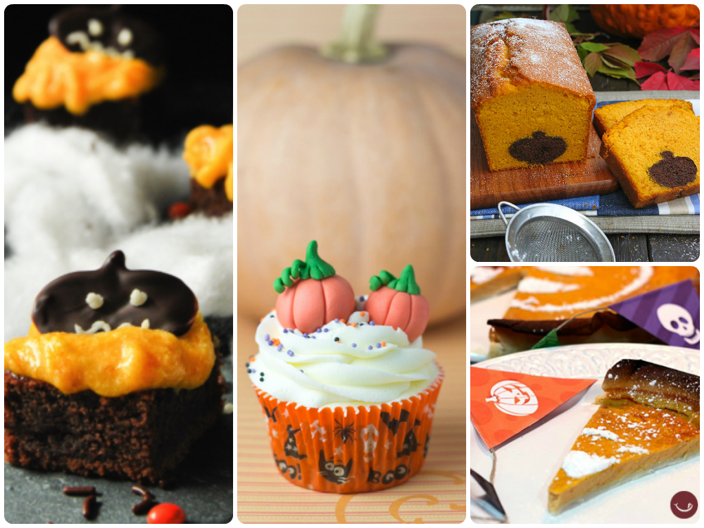 La calabaza prootagonista de bizcochos, calabazas, cupcakes y más recetas de halloween en Recetags