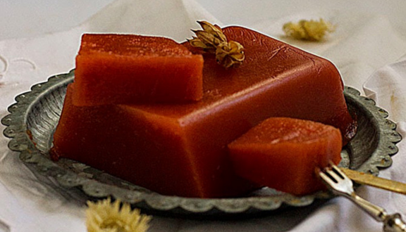 Dulce de membrillo-Yerbabuena en la cocina