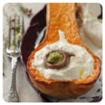  Ensalada de calabaza asada y burrata con aliño verde y anchoas de Because