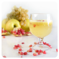 Receta tradicional de zumo de uva y manzana