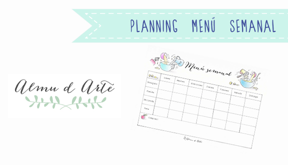 Calendario ilustrado para planificar tu menú semanal