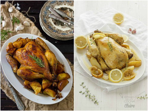 Dos fantásticas recetas de pollo asado de Yerbabuena en la cocina y Entrando en la cocina con Claire