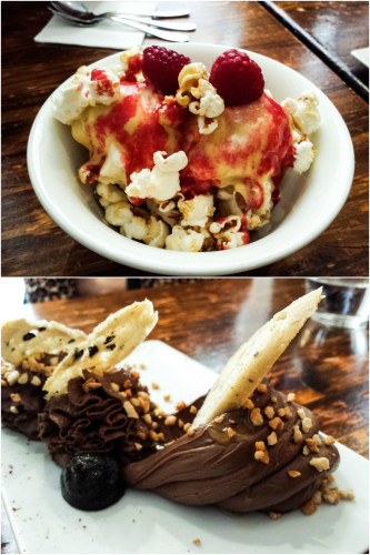 Helado de maíz y Chocolate Pepita en restaurante La Pepita