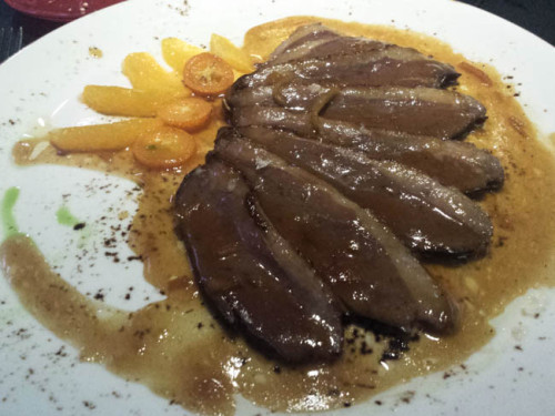 Confit de pato con salsa de naranja de El Gordo