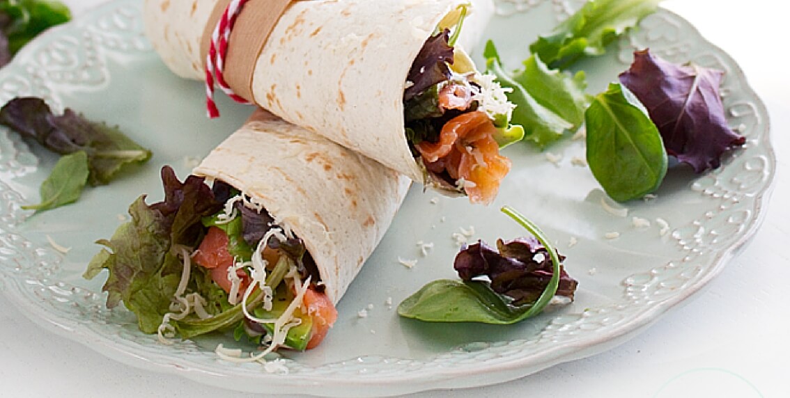 Wrap de salmón ahumado del blog La Dolce Gula